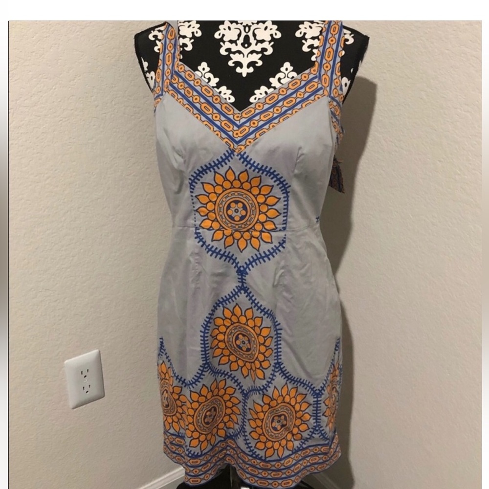 Plenty by Tracy Reese Gray and Orange Boho Mini Dress